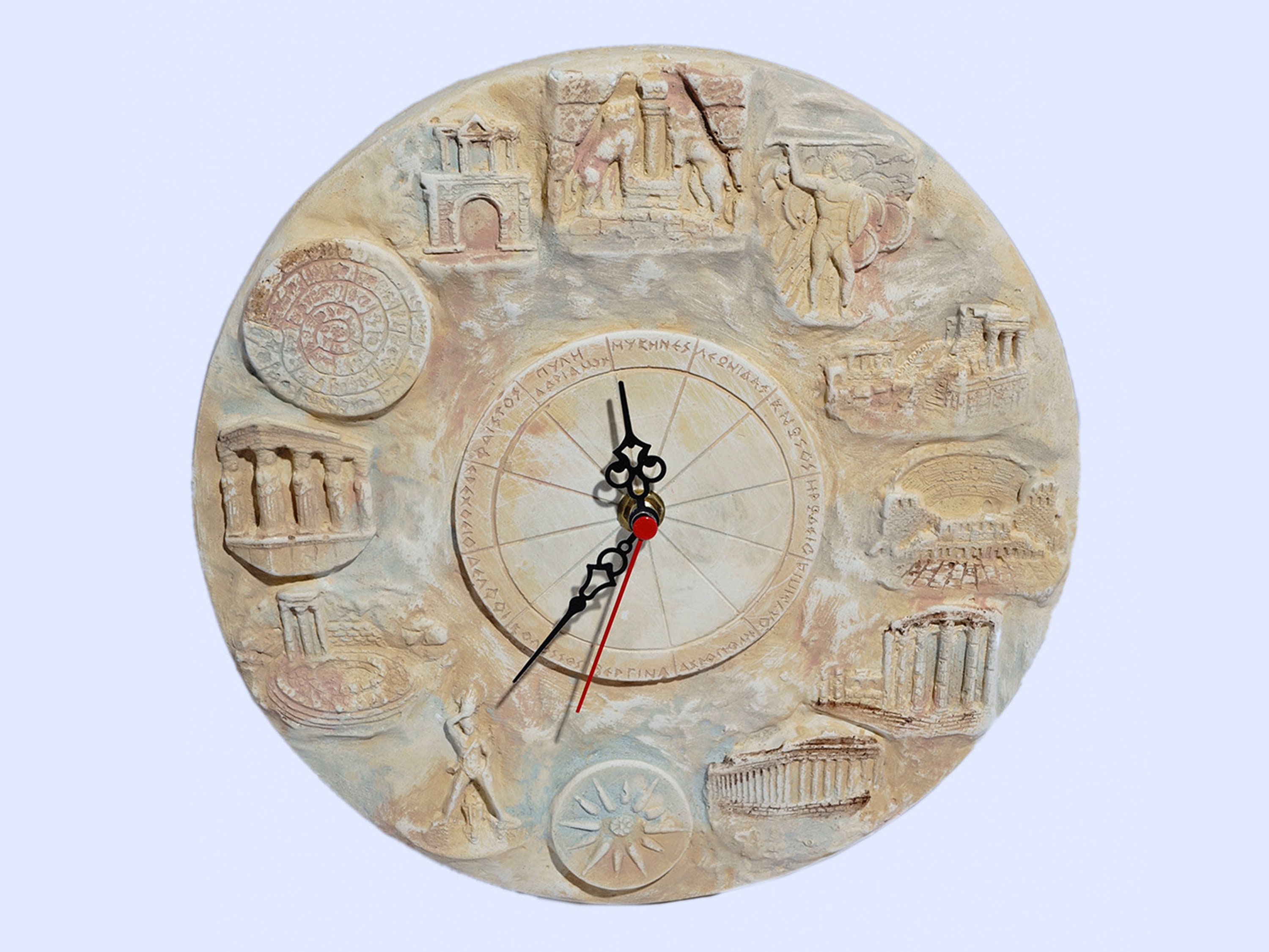 Ancient Greek Relief Wall Clock With Famous Archaeological Etsy UK