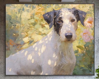 Peinture à l'huile personnalisée pour animal de compagnie sur toile à partir d'une photo, portrait de chien, commande de chien peint à la main, dessins d'art mural, cadeau pour amoureux des animaux, cadeau commémoratif