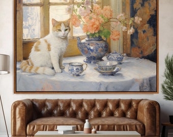 Katzenportrait nach Foto, handgemaltes Katzenölbild auf Leinwand, Portrait nach Foto, Katzenportrait, Erinnerungsgeschenk für Heimtier