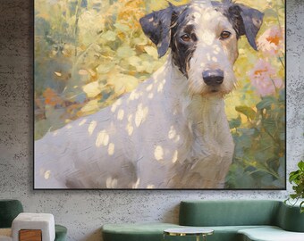 Custom pet oil painting on canvas from photo, Dog portrait, Hand painted dog commission, Drawings wall art, Animal lover gift, Memorial gift