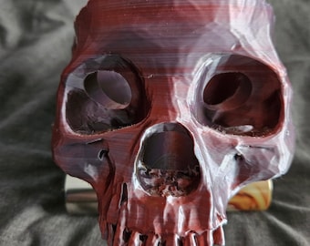 3D Print Skull Yarn Bowl STL File, Crochet Knit Project Tool