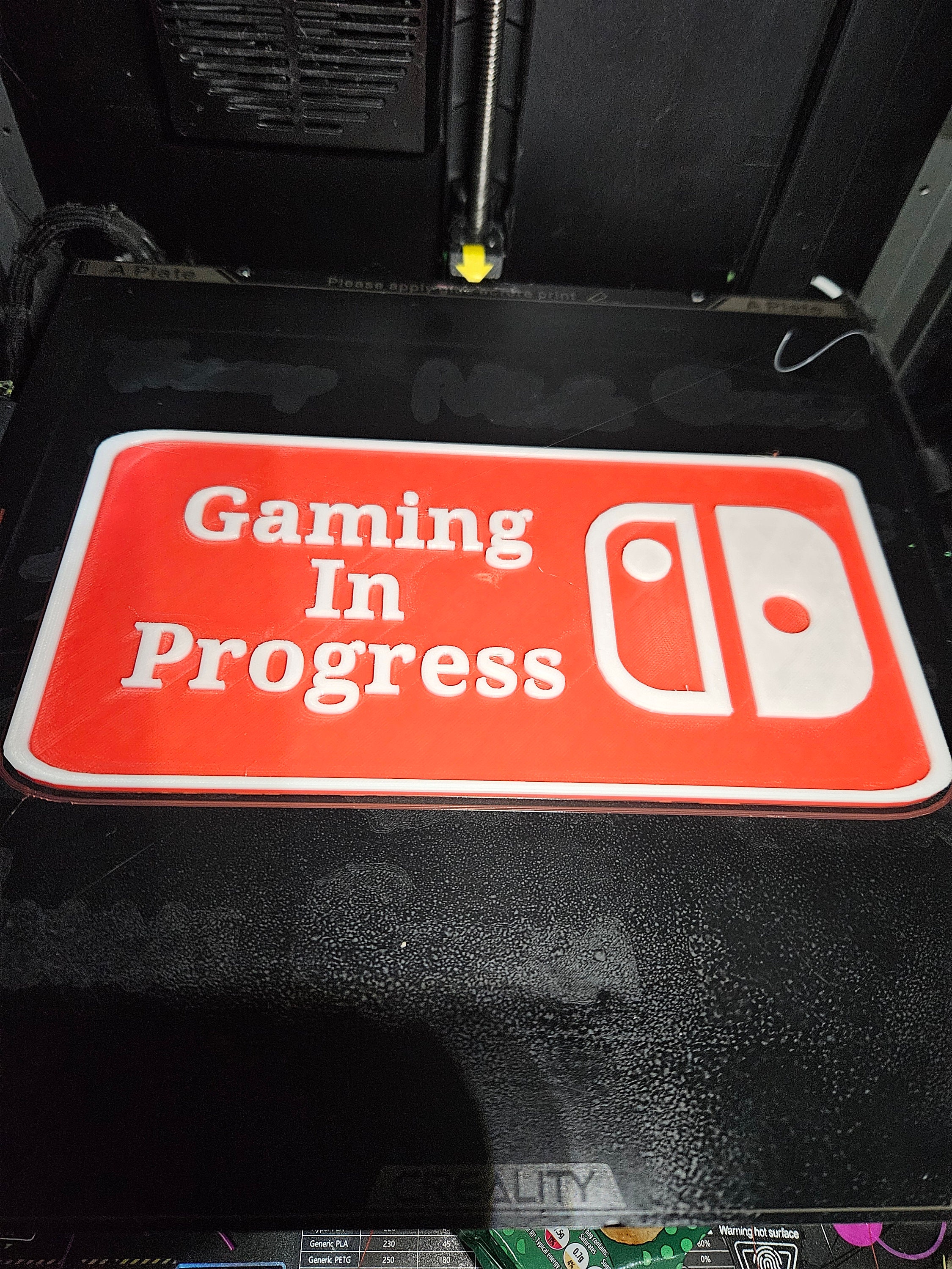 Gaming In Progress Sign 3d Printed Gaming in Progress #1 Door Sign - Etsy UK