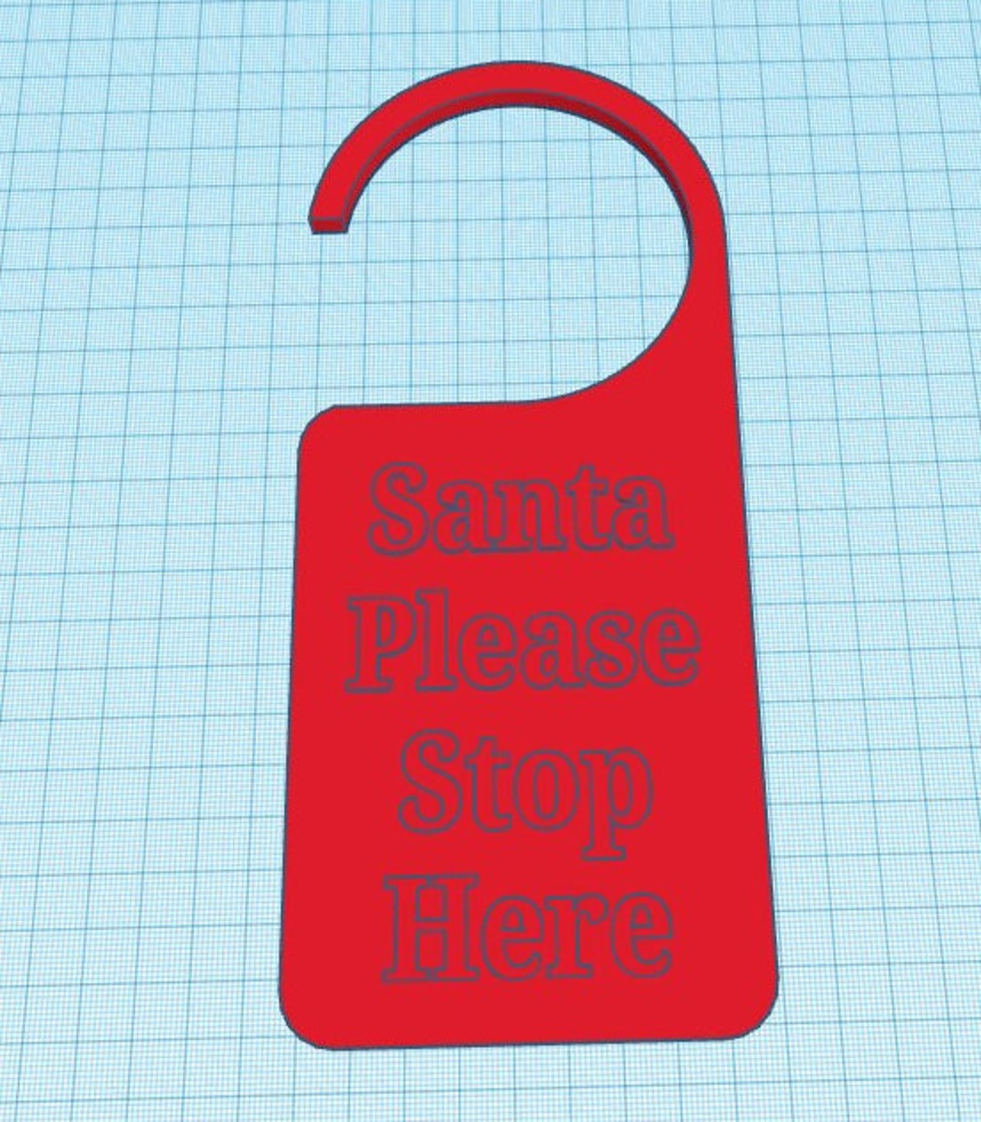 3d Printed Personalized Christmas Door Hanger Etsy