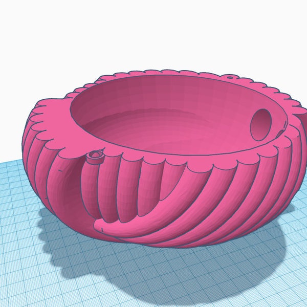 3d printable wool shaped yarn bowl crochet knitting * stl file only no physical print *