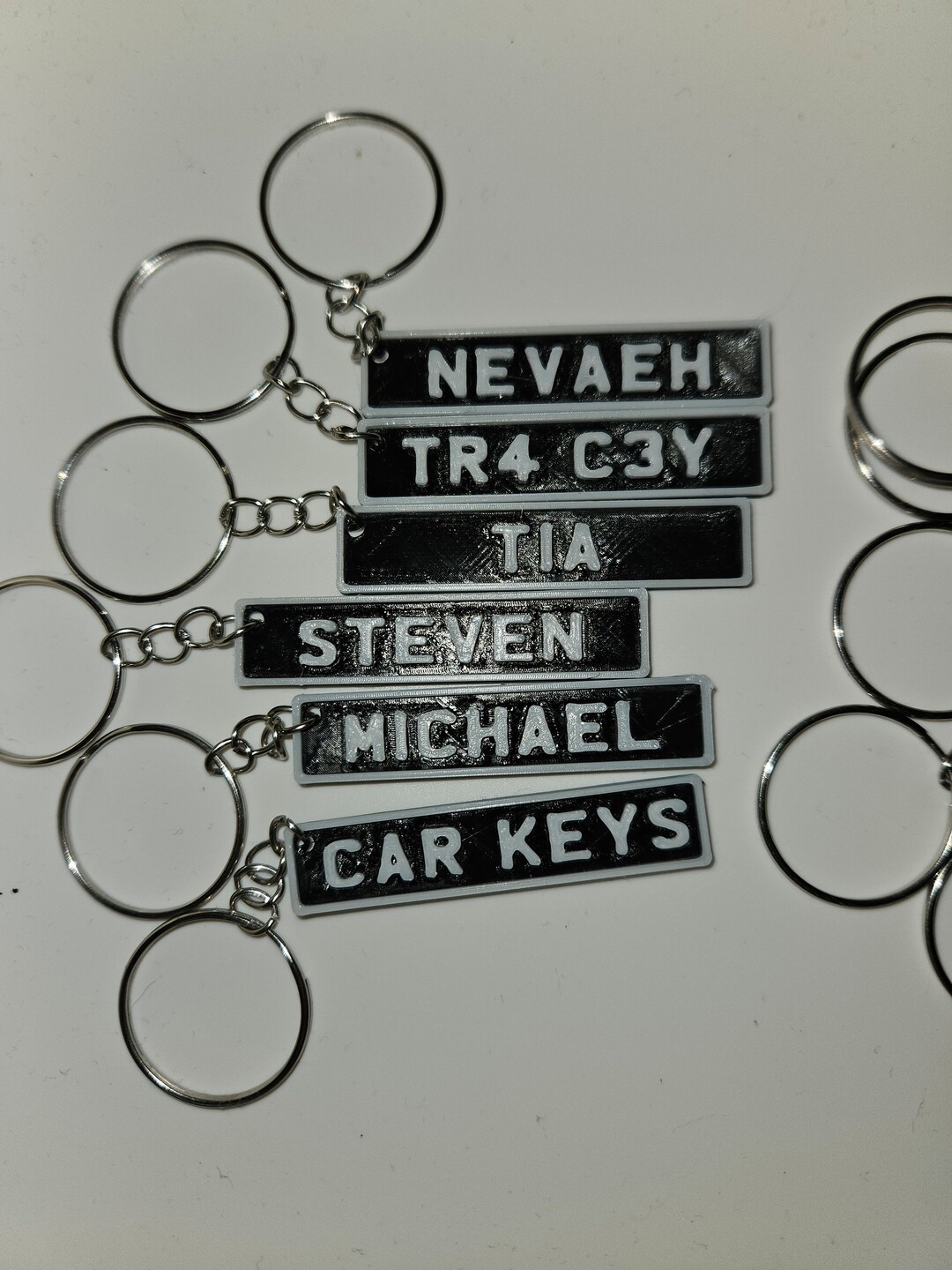 3d Printed Car Number Plate Keyring License Plate Keyring Personalised