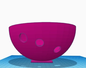 Knitting On Go Yarn Bowl STL File, 3D Printable Holder