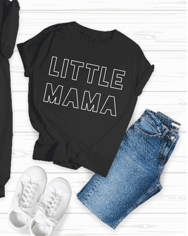 Mommy and Me Graphic Ts Daughter Tshirt Little Ts Little Mama Kids Tshirt
