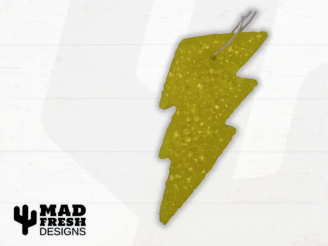 Lightning Bolt Car Freshie, Aromabead Air Freshie, Car Air Fresheners
