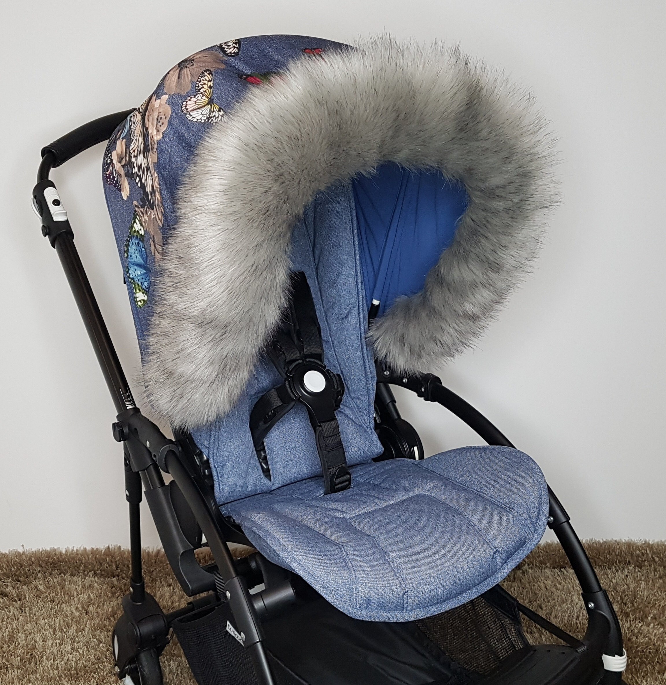 Baby prams with fur hood 2025