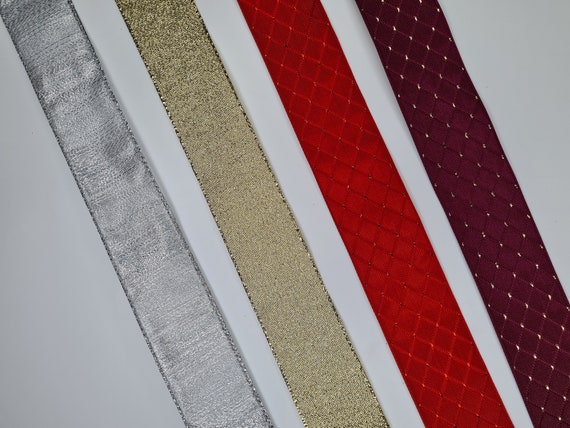 Christmas Ribbon Wired Edge Tree Home Decoration Gift Wrap Presents Bow Craft Xmas Glitter Festive Gifts