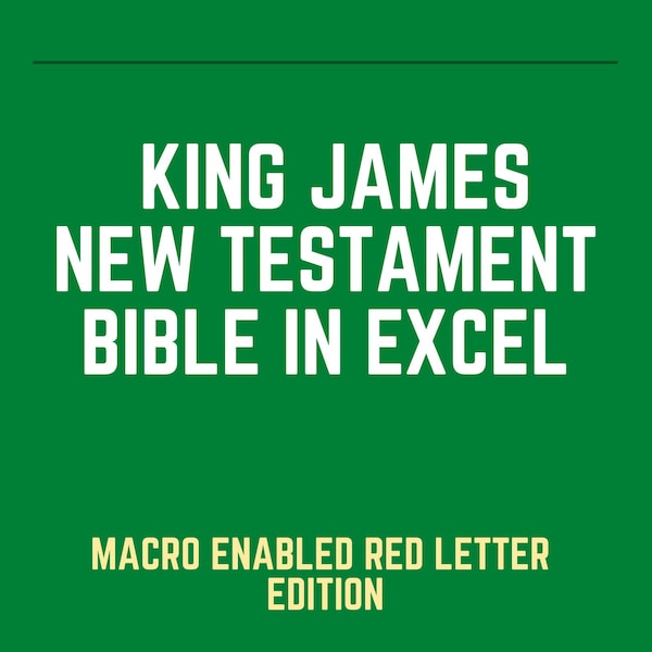 King James New Testament Bible in Excel