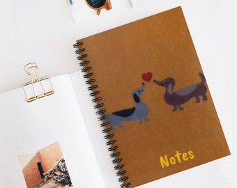 Personalised Sausage Dog Notebook, A5 Dachshund Journal, Dachshund Gift For Her, Sausage Dog Gifts, Dog Gift, Mother's Day Gift, Christmas