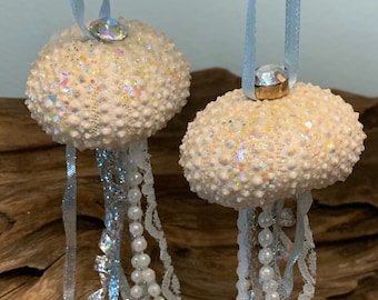 Handmade Beach Ornaments Jellyfish Sea Urchins