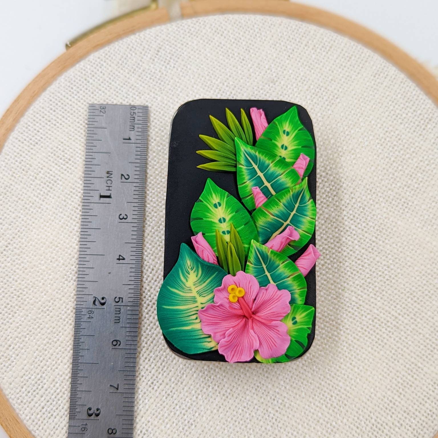 Needle Case Hibiscus Needle Tin Sewing Needle Case Etsy