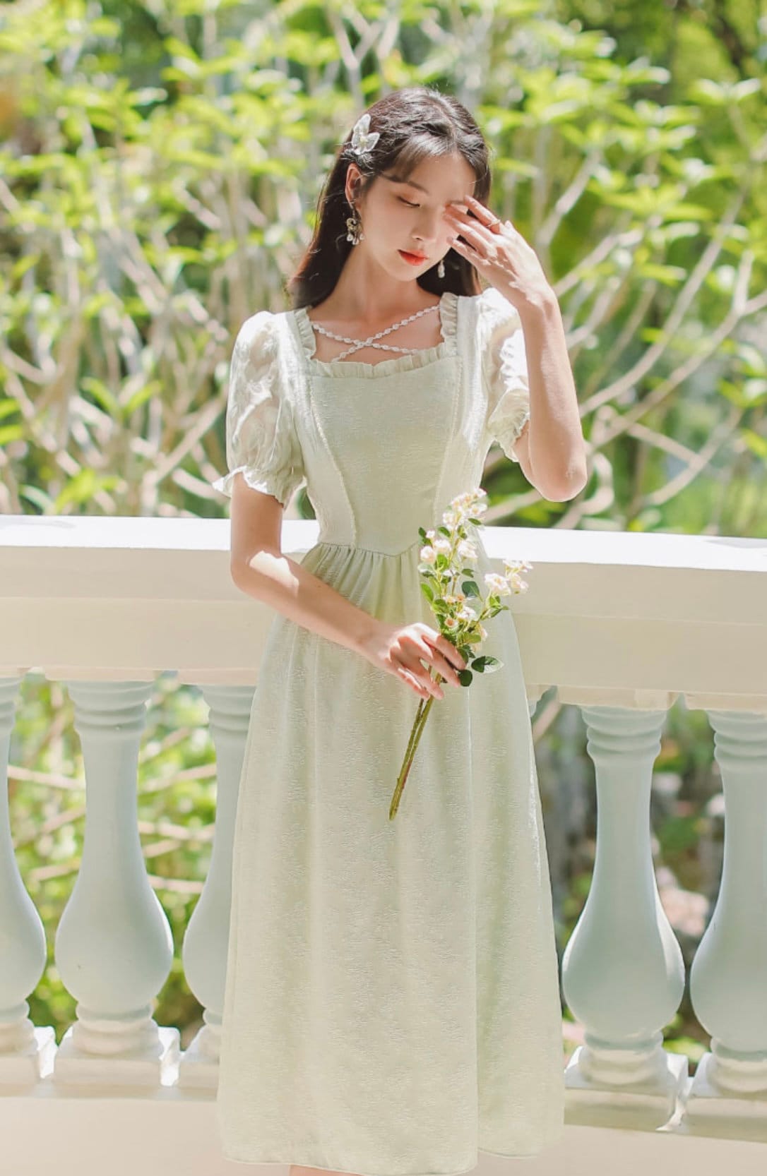 Green Cottage Dress-formal Dress for Women-vintage Dress | Etsy