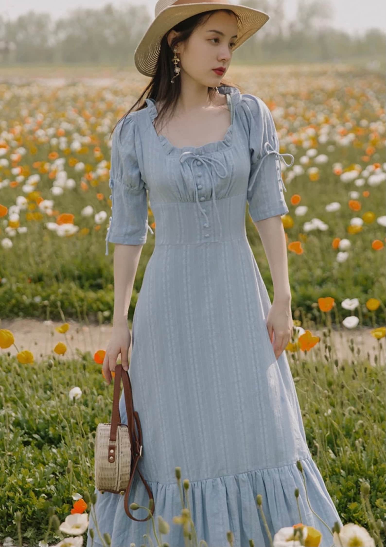 Summer Women DressCottage Core DressVintage Prairie Maid Etsy