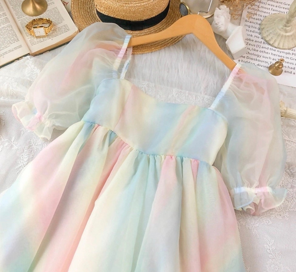 Rainbow Fairy Dress-Princess Dress Women-Summer Lace Mesh | Etsy