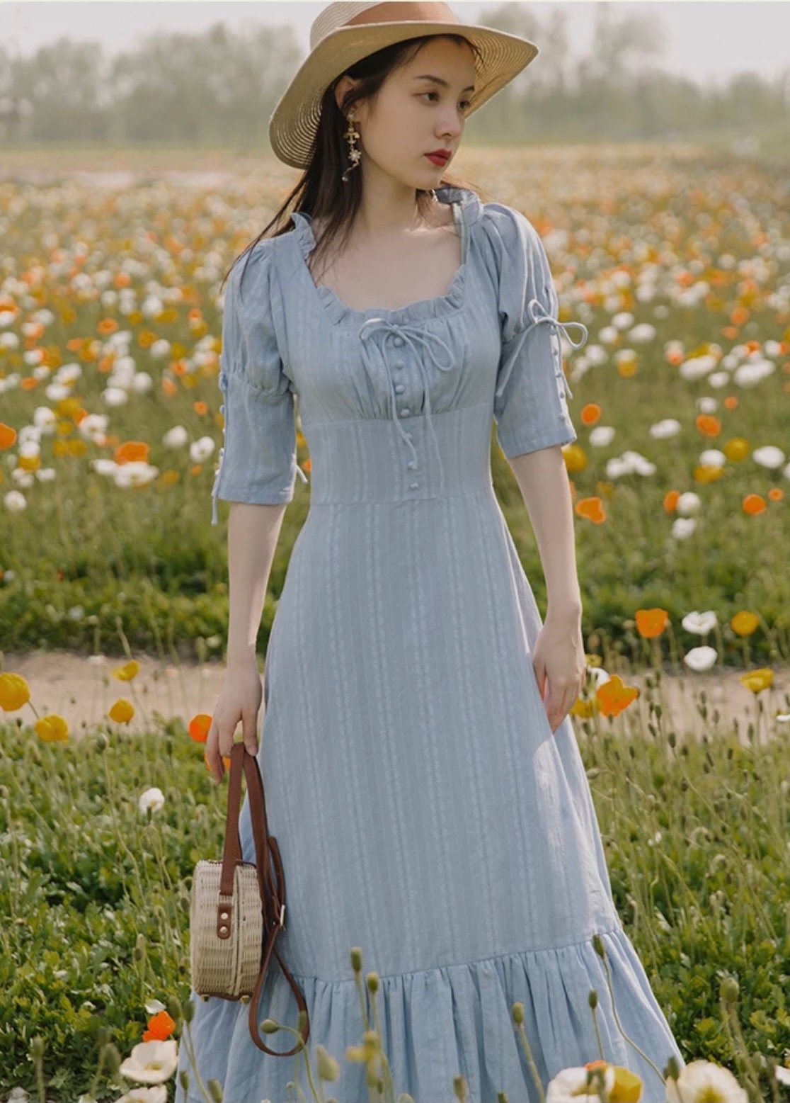 Summer Women Dress-Cottage Core Dress-Vintage Prairie Maid | Etsy