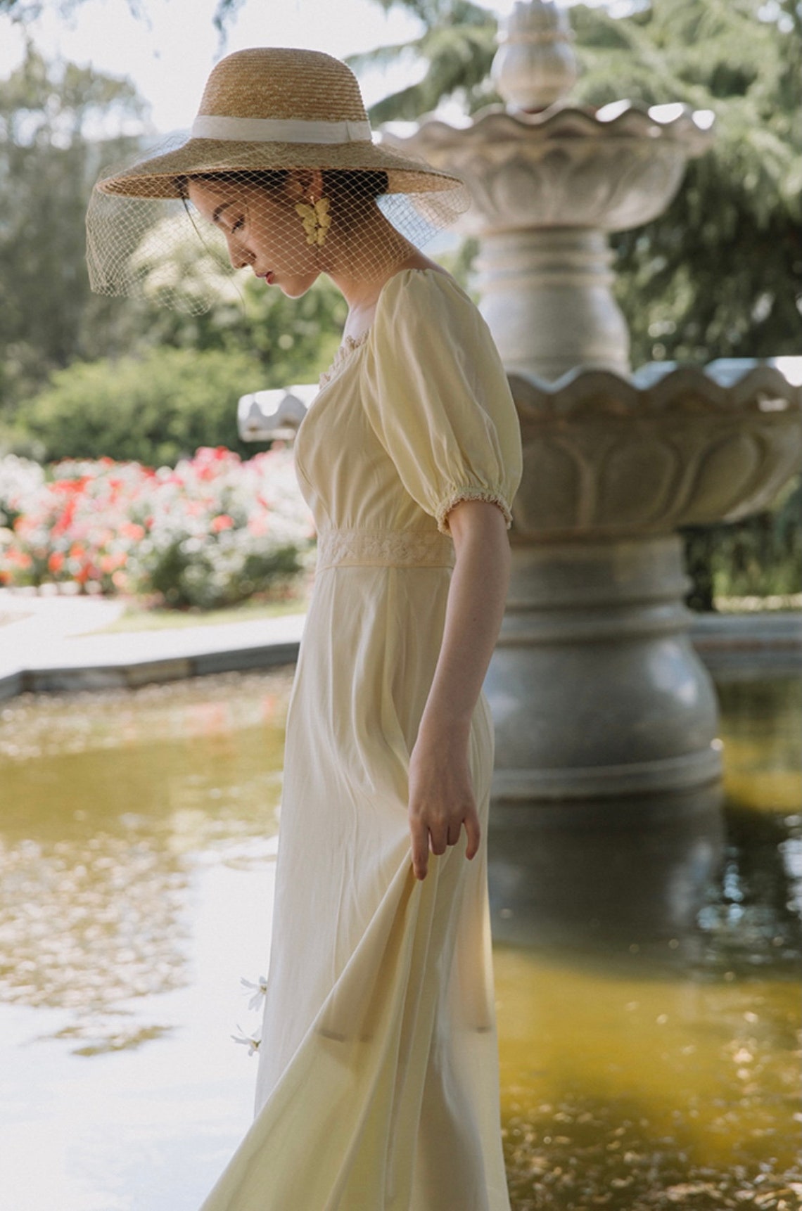 French Vintage DressSummer Cottage Core DressVintage Prairie Etsy