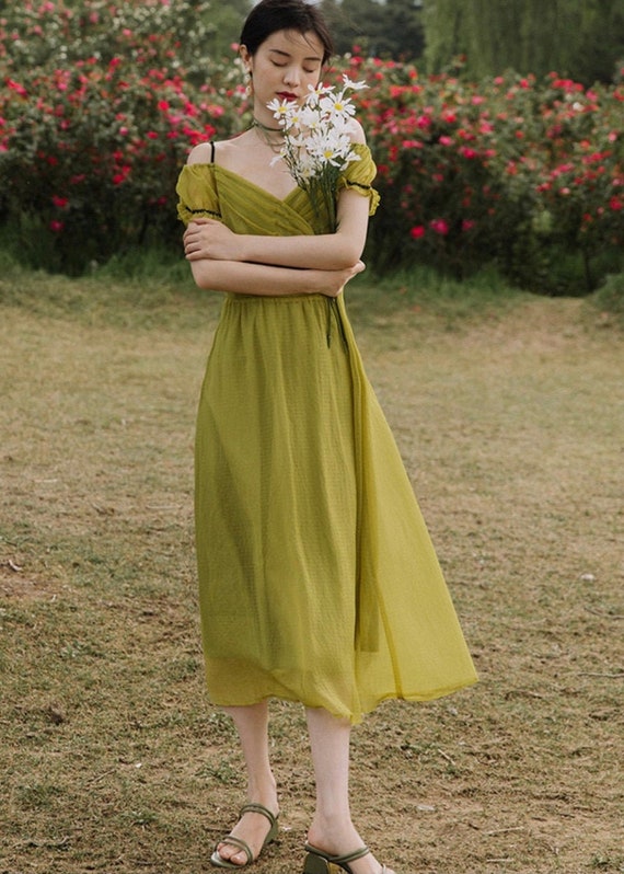 French Romance Dress-Princess Fairy Dress-Summer French Retro | Etsy