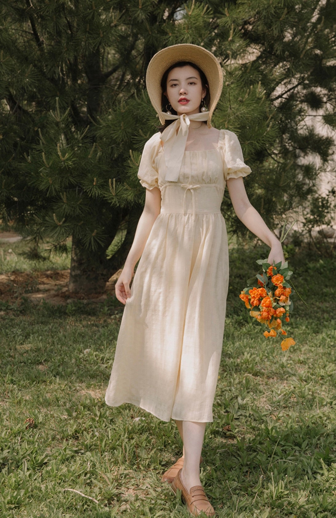 Women Bustier Dress-Spring Dresses-Cottage Core Dress Prairie | Etsy