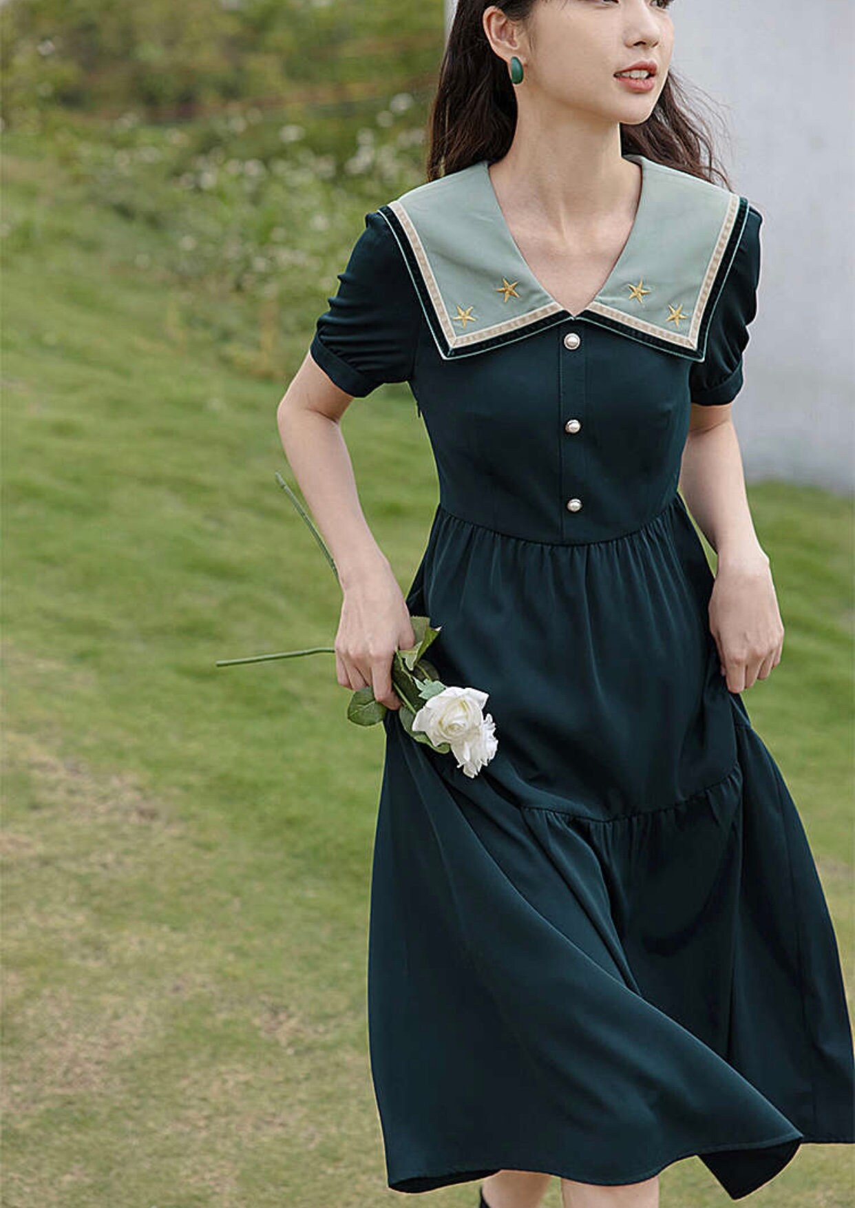 Summer Dress-Victorian Dress-Vintage Style Dress-Casual | Etsy