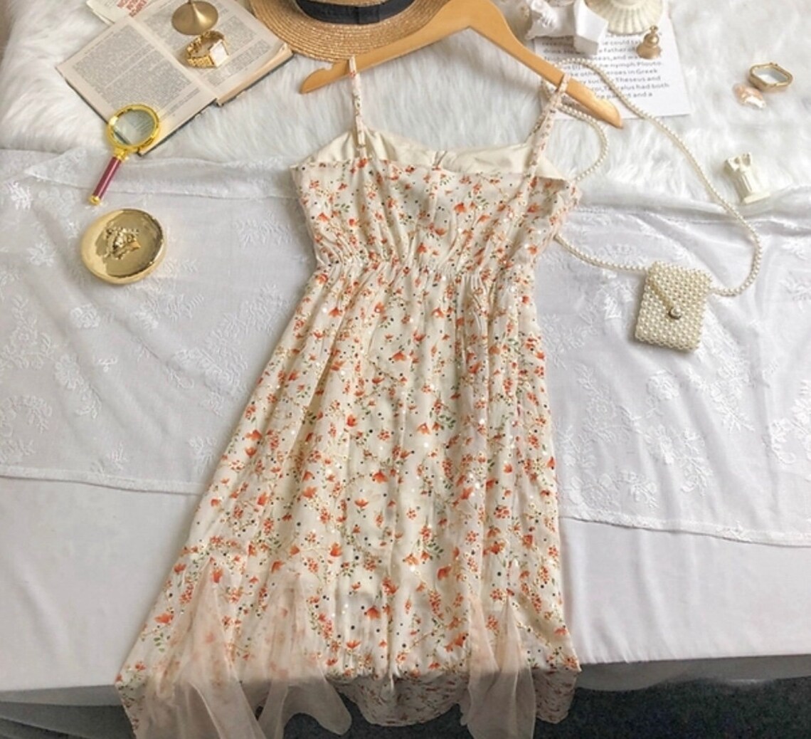 Spring DressCottage Core Aesthetics DressWedding Guest Etsy