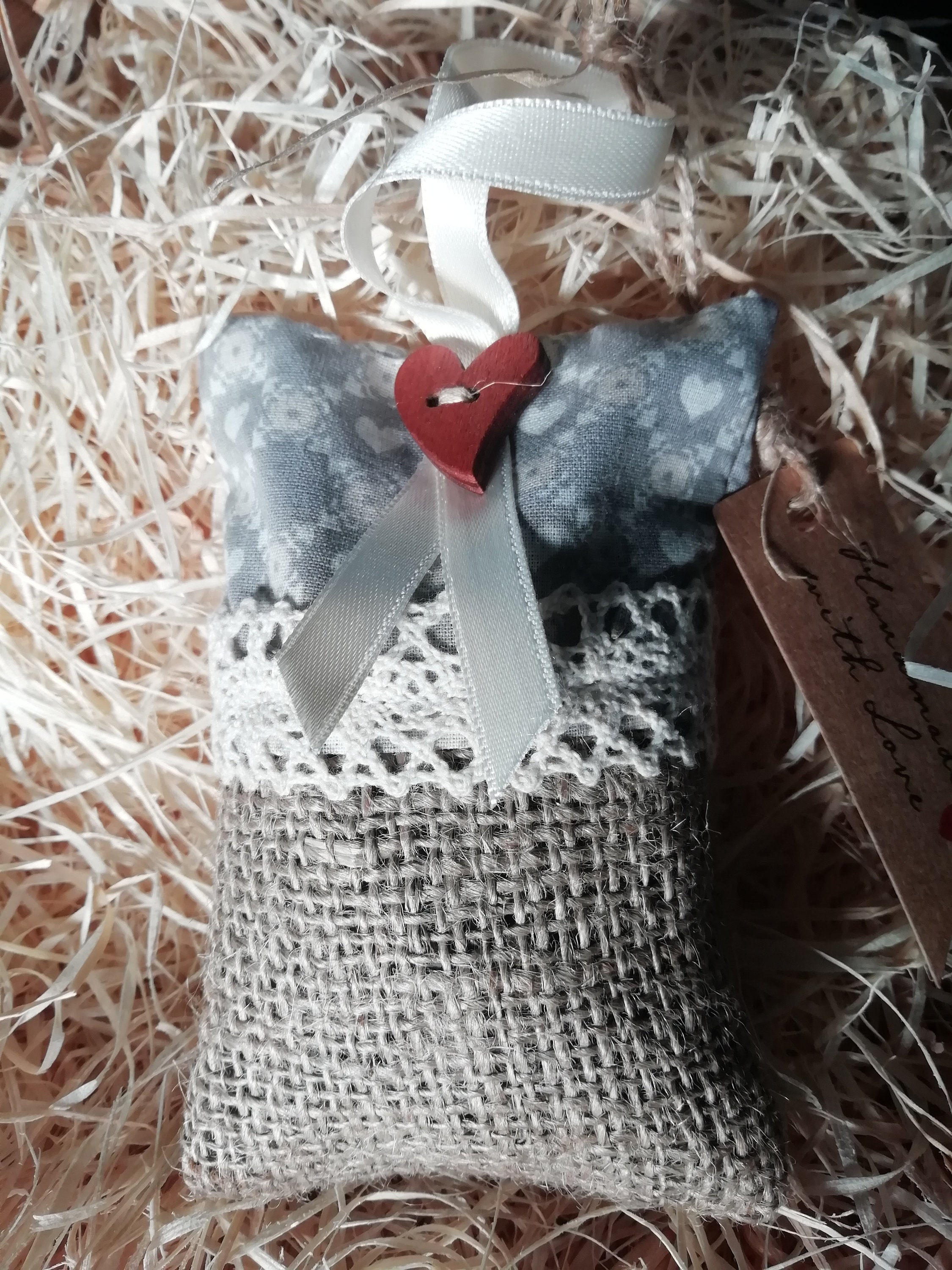 Handmade fabric sachet filled with dried lavender Etsy