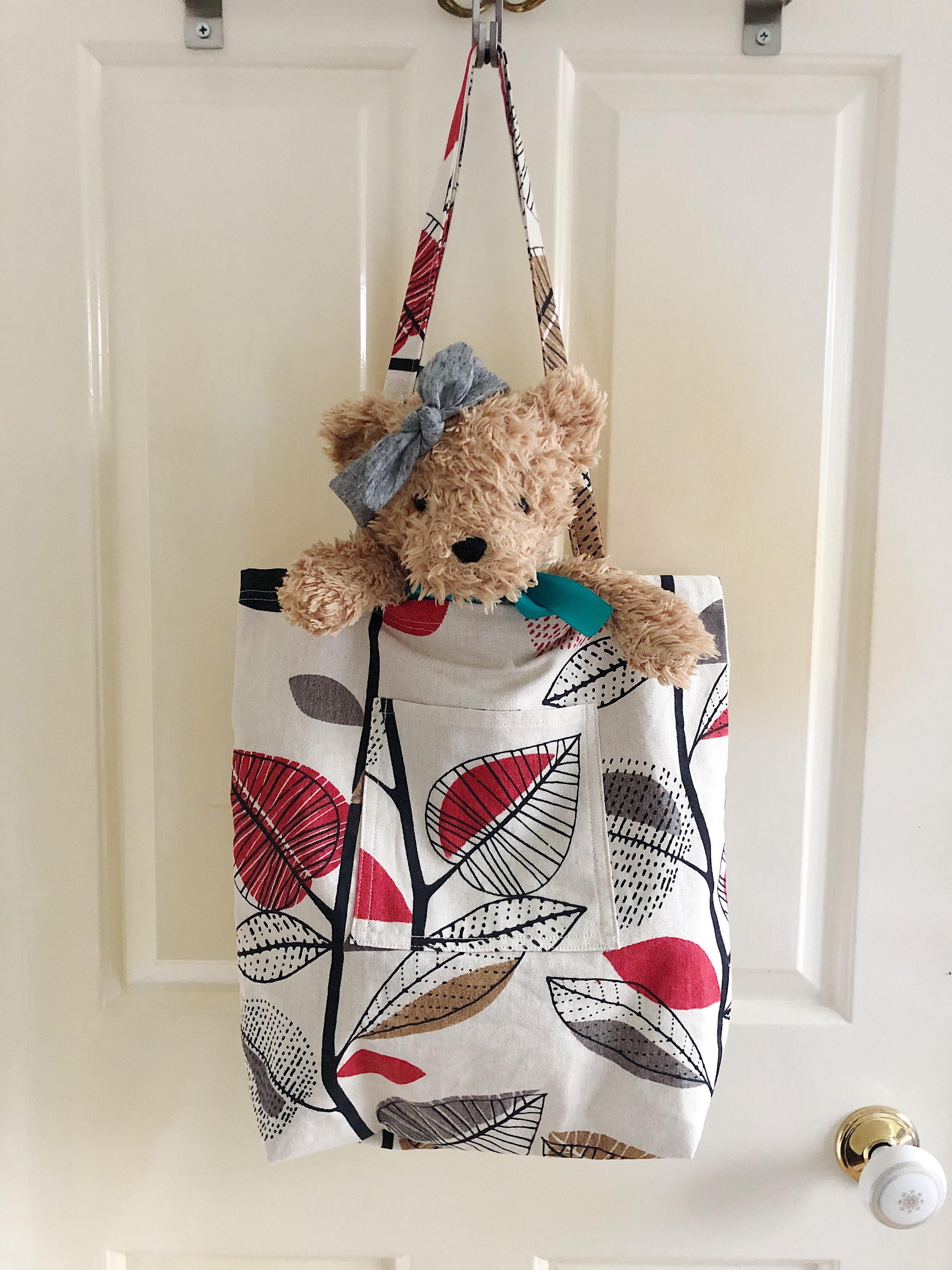 Handmade Calico Tote Bag Tote Bags Etsy