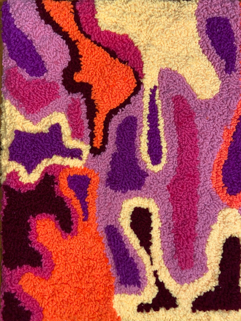Retro Fuzzy Punch Needle Matta Konst bild 4