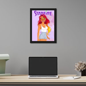 Starfire | Casual Starfire | A4 Only | Physical Print | Titans Fanart Teen | Art Print Wall Art Poster | Home Decor Gift