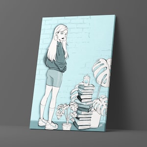 Blue |  Digital Artwork Download | A3 Size | Original Character | Art Printable Poster | OC Art | Home Decor Gift | Instant Download