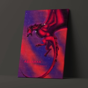 Aegarax | The Red Wrath | A3 | Digital Artwork Download | Original Character | Fantasy Dragon Art | Art Print Wall Poster Gift | Home Decor