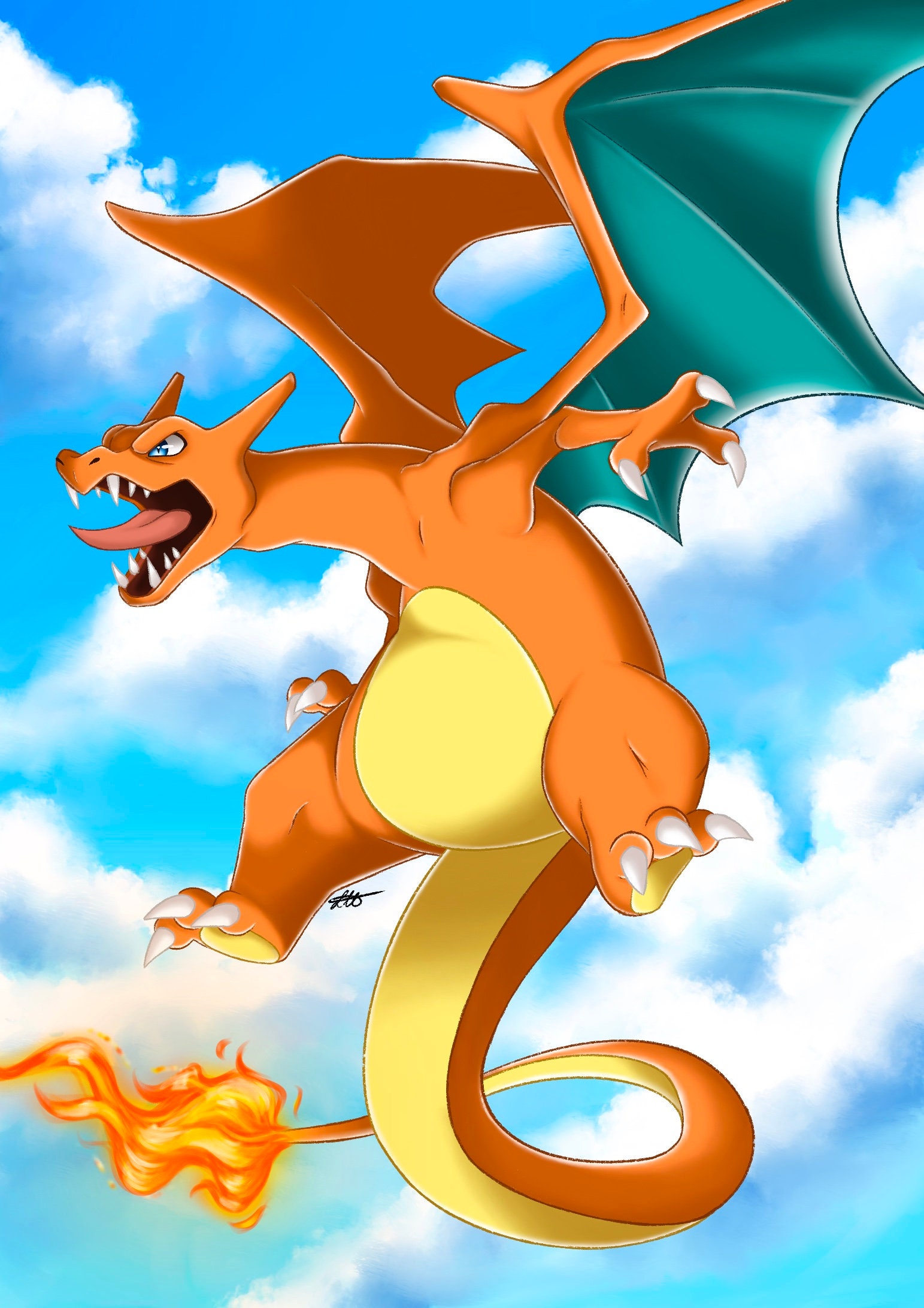 Printable Charizard sky Variant Poster A4 Charizard pokemon Digital ...