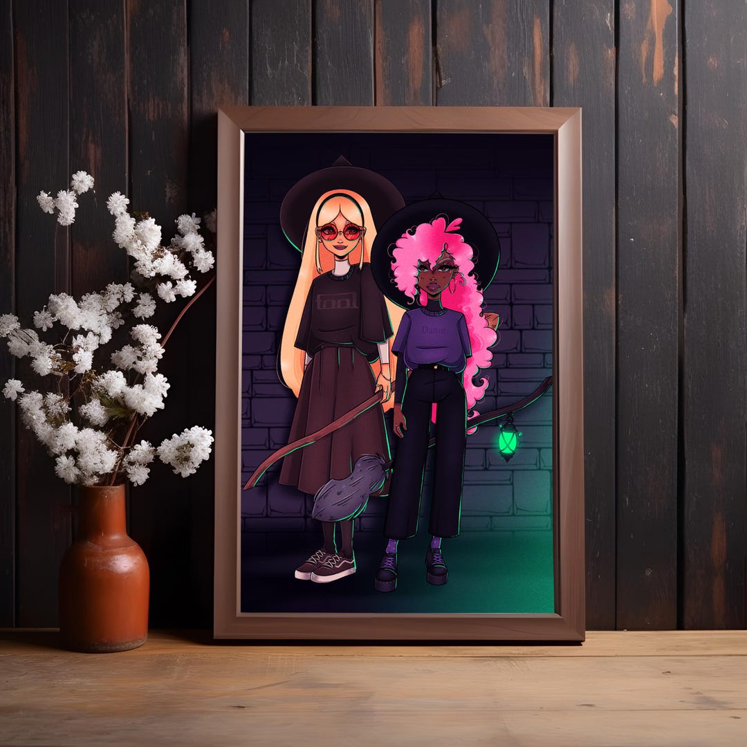 Iris & Liza | the Witch Collection | A3 / A4 | Physical Print ...
