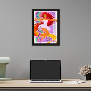 Starfire | Retro Starfire | A4 Only | Physical Print | Titans Fanart Teen | Art Print Wall Art Poster | Home Decor Gift