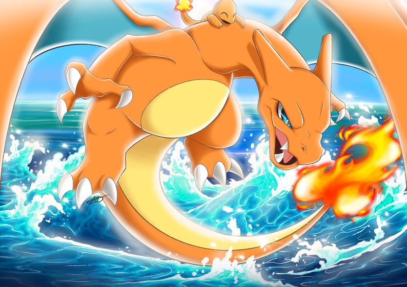 Pokemon Dracaufeu Oc an Art Num rique A4 Etsy France pokemon-dracaufeu-oc-an-art-num-rique-a4-etsy-france