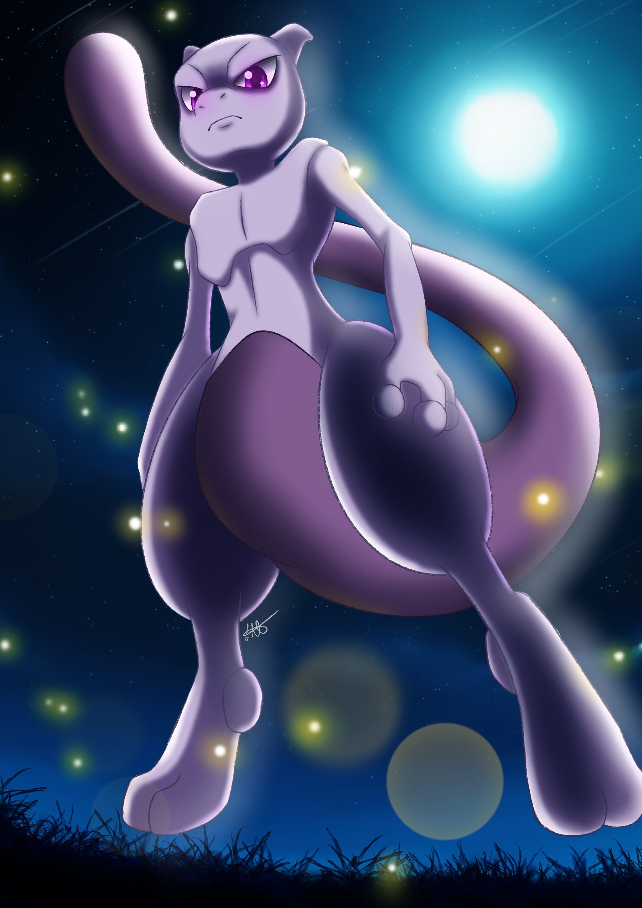 Here's my Mewtwo marker drawing that I did real quick last night! :  r/Pokemonart