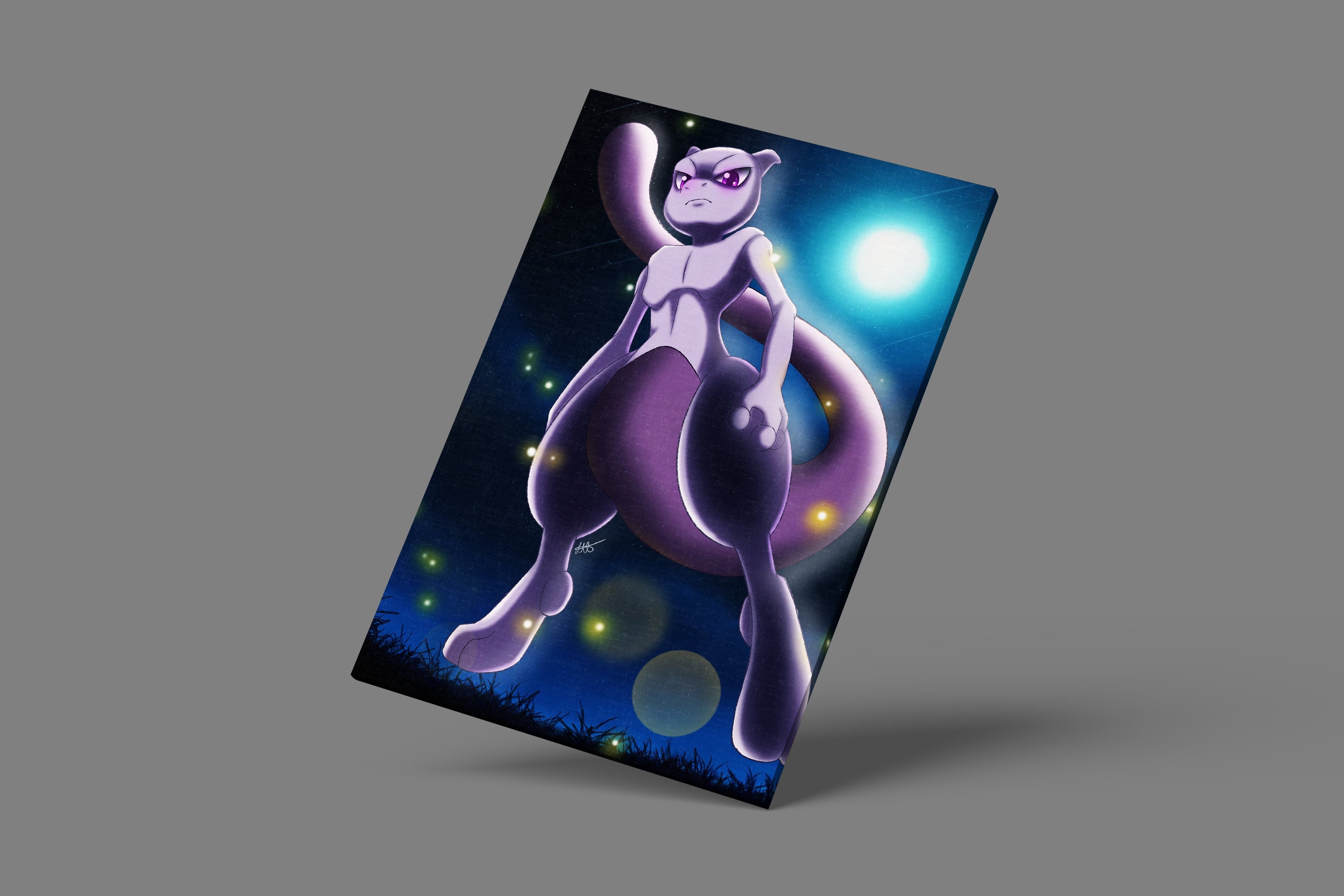 Mew and Mewtwo Pokemon 11x17 Print,  in 2023