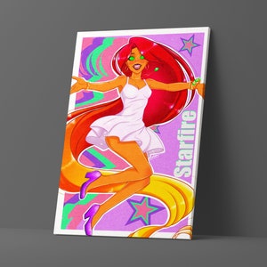 Starfire | Retro Starfire | Digital Artwork Download | A3 Size | Titans Fanart | Art Printable Poster | Home Decor Gift | Instant Download