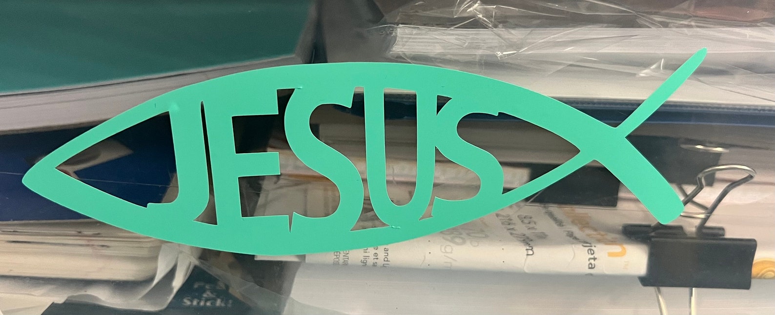 Jesus Bumper Sticker Jesus Symbol Car Decal Jesus Vinyl Etsy
