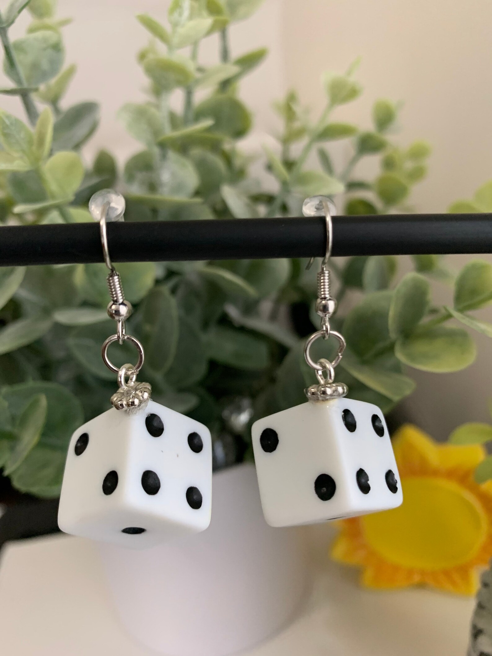 E002 dice earrings fun earrings cute earrings toy earrings Etsy