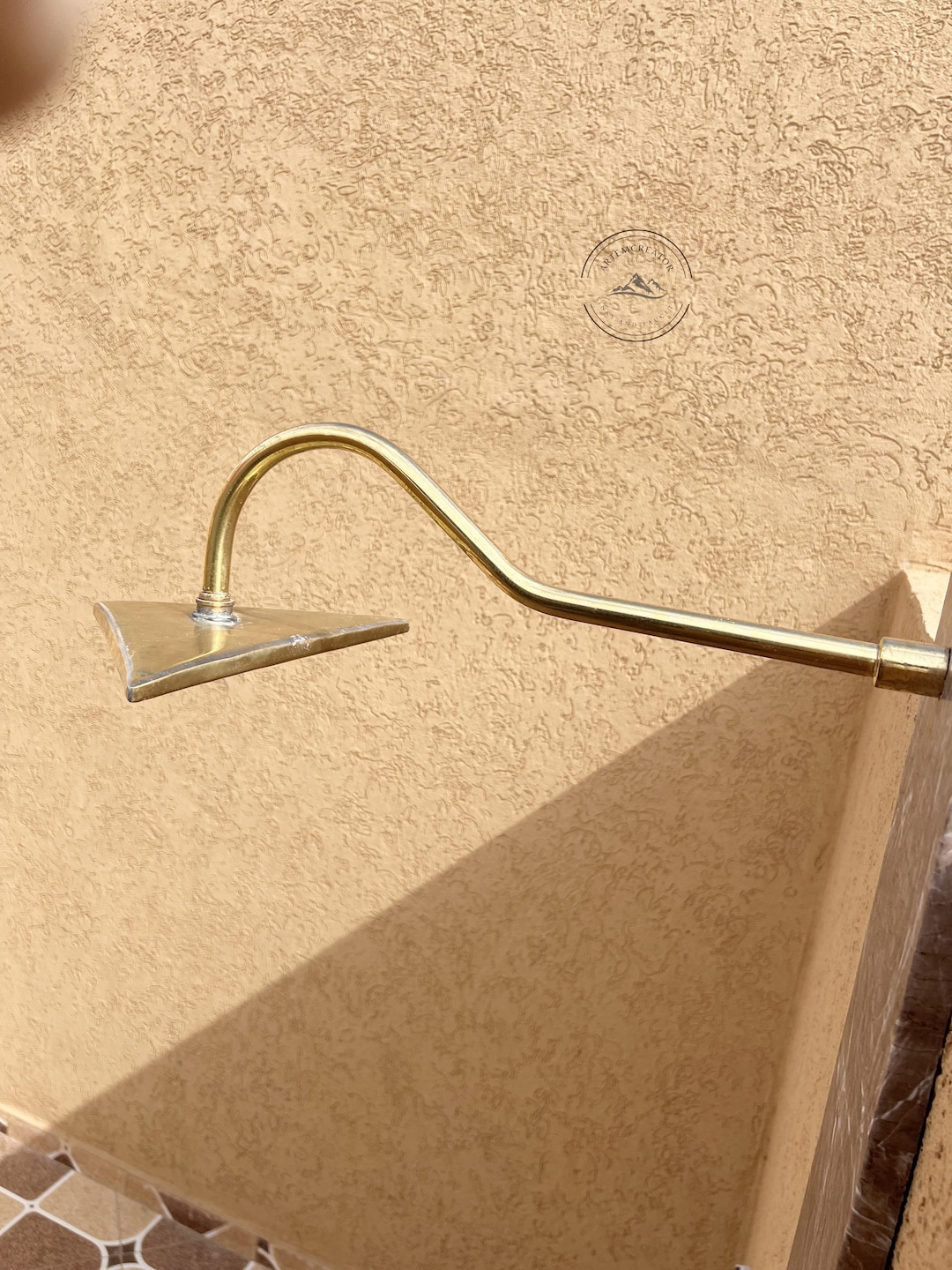 Unlacquered Copper Triangle Shower Head, Handmade Brass Triangular ...