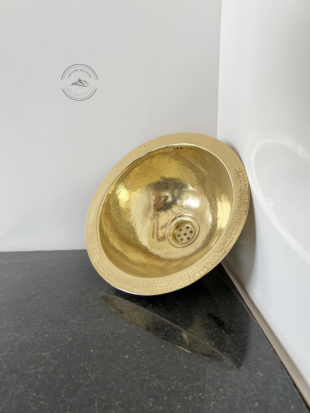 round-hammered-solid-brass-sink-unlacquered-brass-bathroom-vanity-sink