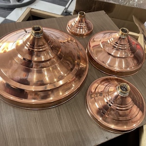 Unlacquered Solid Copper Rain Shower Head, Large Round Handcrafted Design, Perfect for Outdoor Showers, Luxurious Solid Copper Finish