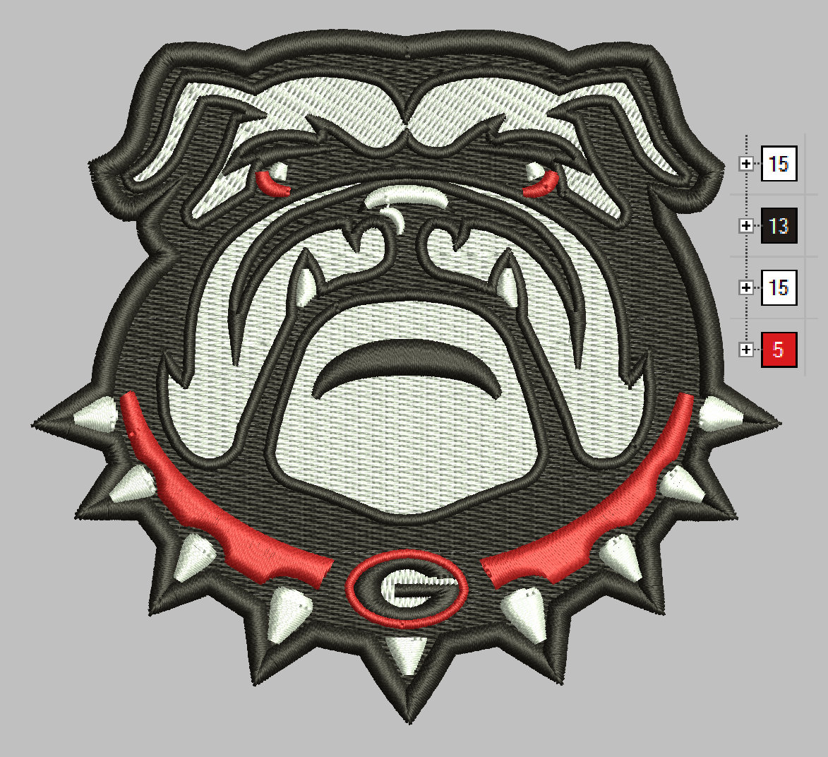 Bulldog Embroidery Design 3 Sizes 9 Formats Etsy