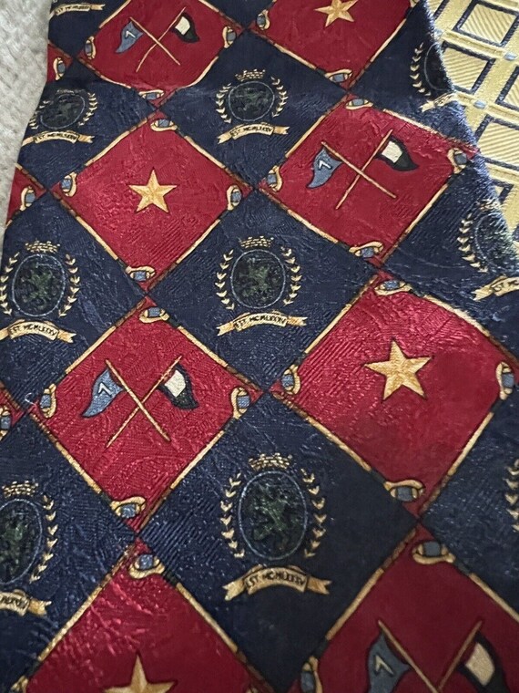 Vintage Set of 4 Tommy Hilfiger 100% Silk Designe… - image 3