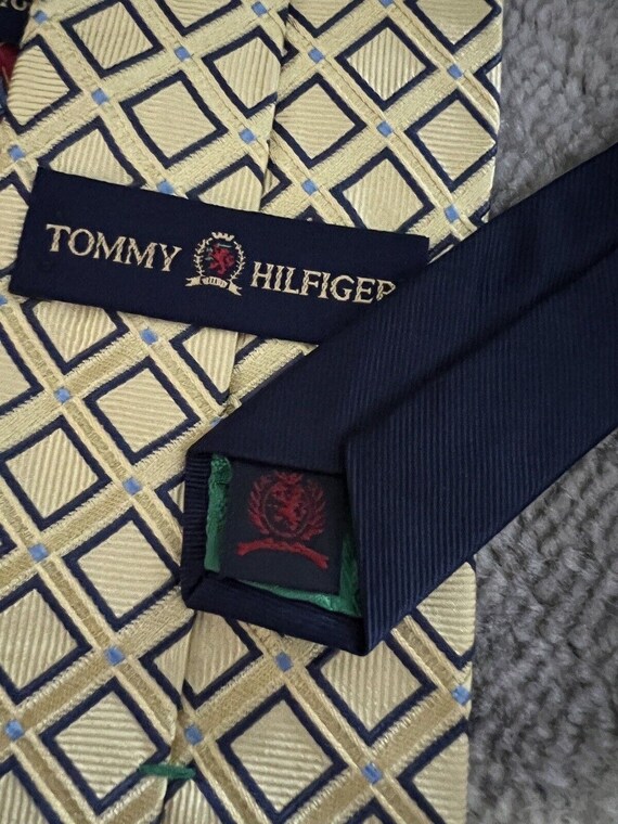 Vintage Set of 4 Tommy Hilfiger 100% Silk Designe… - image 8