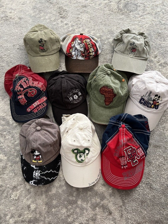 Lot of 10 Disney Parks Hats Baseball Caps Some Vin