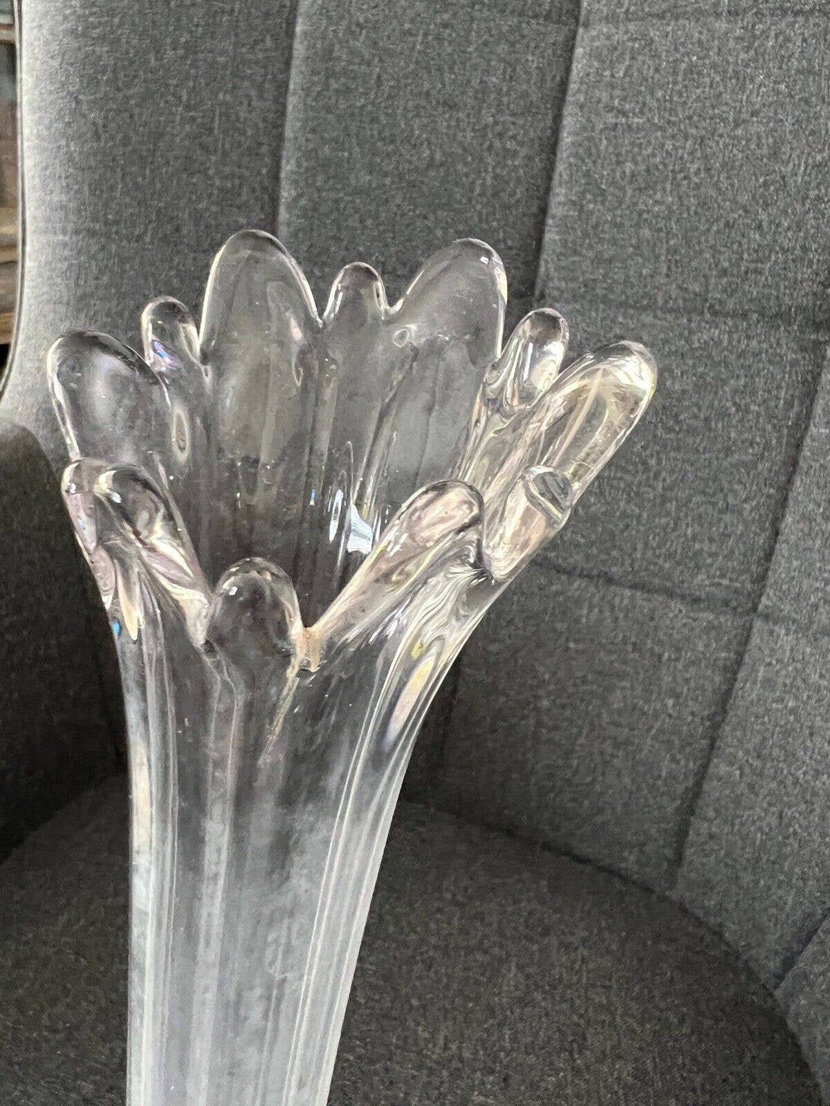 ミッドセンチュリー　ヴィンテージガラス　花瓶　オブジェ ミッドセンチュリー ヴィンテージガラス 花瓶 オブジェ